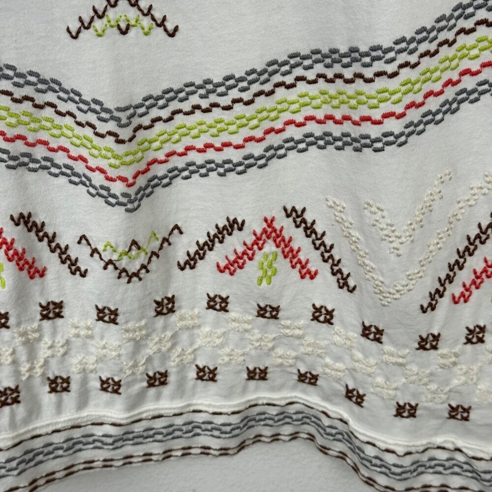 Johnny Was Open Front Cardigan XS Embroidery Southwestern Cotton Multicolor EUC - Picture 8 of 12